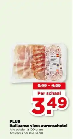 PLUS PLUS Italiaanse vleeswarenschotel aanbieding
