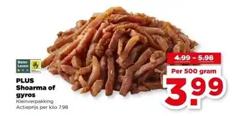 PLUS PLUS Shoarma of gyros aanbieding