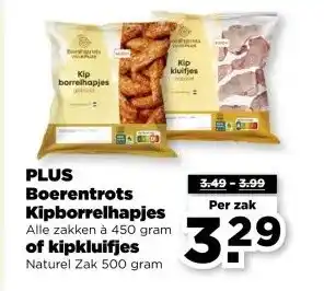 PLUS PLUS Boerentrots Kipborrelhapjes of kipkluifjes aanbieding