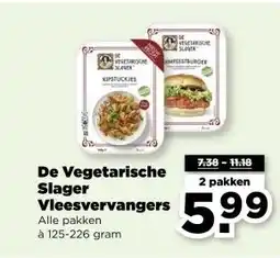 PLUS De Vegetarische Slager Vleesvervangers aanbieding
