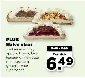 PLUS PLUS Halve vlaai aanbieding