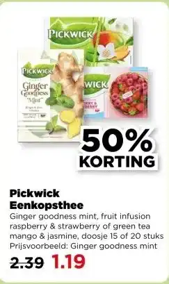 PLUS Pickwick Eenkopsthee aanbieding
