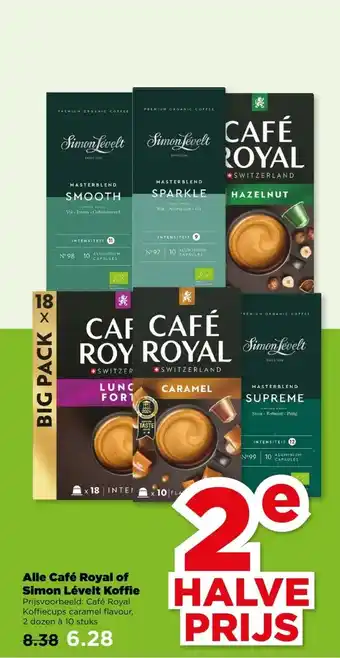 PLUS Alle Café Royal of Simon Lévelt Koffie aanbieding