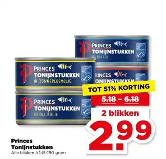 PLUS Princes Tonijnstukken aanbieding
