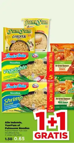 PLUS Alle Indomie, YumYum of Pulmuone Noodles aanbieding