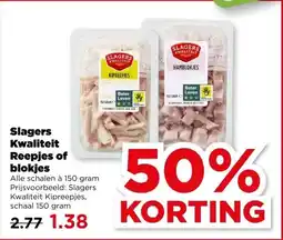 PLUS Slagers Kwaliteit Reepjes of blokjes aanbieding