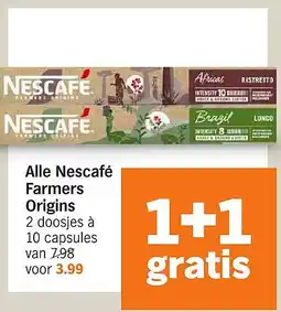 Albert Heijn Alle Nescafé Farmers Origins aanbieding