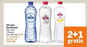 Albert Heijn Alle Spa literflessen aanbieding