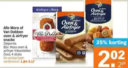 Albert Heijn Alle Mora of Van Dobben oven & airfryer snacks aanbieding