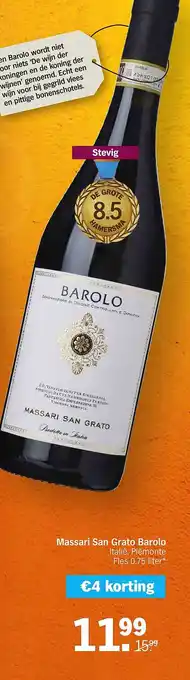 Albert Heijn Massari San Grato Barolo aanbieding