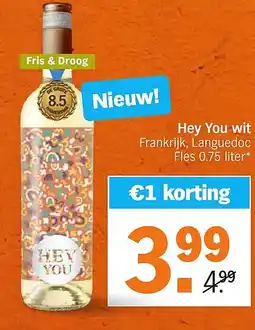 Albert Heijn Hey You wit aanbieding