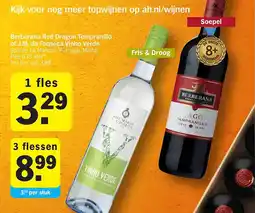 Albert Heijn Berberana Red Dragon Tempranillo of J.M. da Fonseca Vinho Verde aanbieding