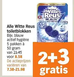 Albert Heijn Alle Witte Reus toiletblokken aanbieding