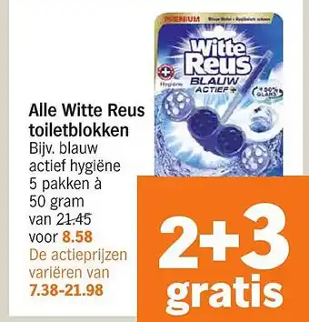 Albert Heijn Alle Witte Reus toiletblokken aanbieding
