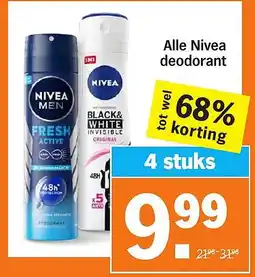 Albert Heijn Alle Nivea deodorant aanbieding