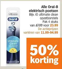 Albert Heijn Alle Oral-B elektrisch poetsen aanbieding