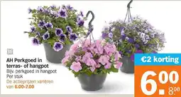 Albert Heijn AH Perkgoed in terras of hangpot aanbieding