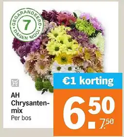 Albert Heijn AH Chrysanten mix Per bos aanbieding