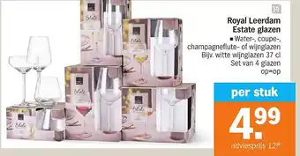 Albert Heijn Royal Leerdam Estate glazen aanbieding