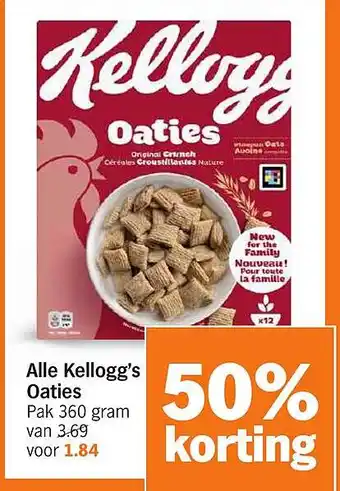 Albert Heijn Alle Kellogg's Oaties aanbieding