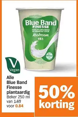 Albert Heijn Alle Blue Band Finesse plantaardig aanbieding