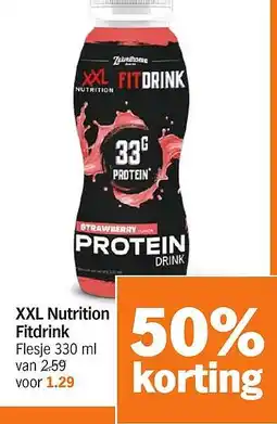 Albert Heijn XXL Nutrition Fitdrink aanbieding