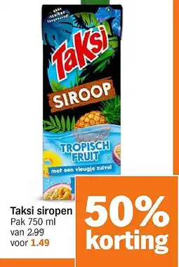 Albert Heijn Taksi siropen aanbieding