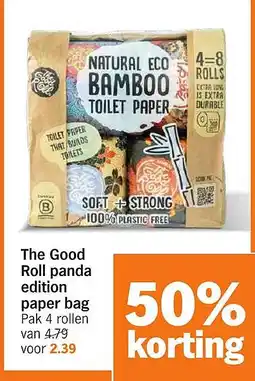 Albert Heijn The Good Roll panda edition paper bag aanbieding