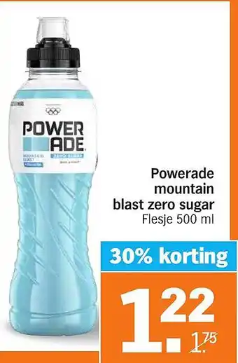 Albert Heijn Powerade mountain blast zero sugar aanbieding