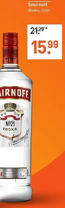 Albert Heijn Smirnoff Wodka aanbieding