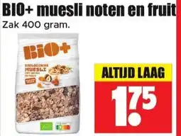 Dirk BIO+ muesli noten en fruit aanbieding