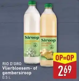 ALDI Rio d'Oro Vlierbloesem of Gembersiroop aanbieding