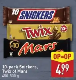 ALDI 10 Pack Snickers, Twix of Mars aanbieding