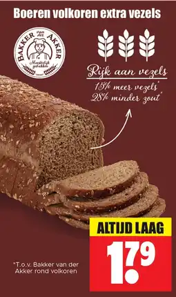 Dirk Boeren volkoren extra vezels aanbieding