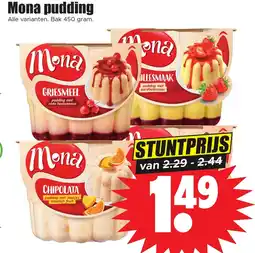 Dirk Mona pudding aanbieding