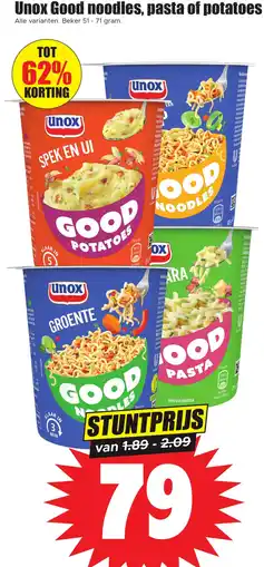 Dirk Unox Good noodles, pasta of potatoes aanbieding