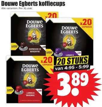 Dirk Douwe Egberts koffiecups aanbieding