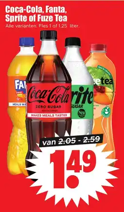 Dirk Coca-Cola, Fanta, Sprite of Fuze Tea aanbieding