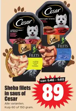 Dirk Sheba filets in saus of Cesar aanbieding