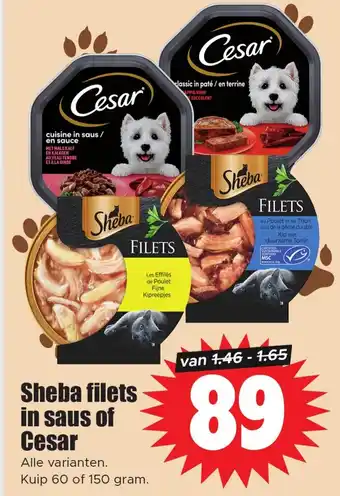 Dirk Sheba filets in saus of Cesar aanbieding