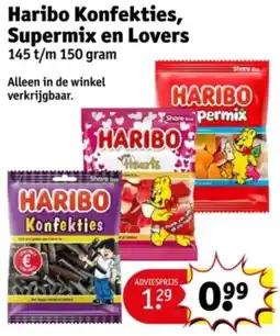 Kruidvat Haribo Konfekties, Supermix en Lovers aanbieding
