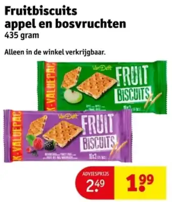Kruidvat Fruitbiscuits Appel en Bosvruchten aanbieding