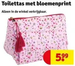 Kruidvat Toilettas met Bloemenprint aanbieding