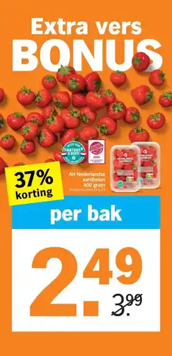 Albert Heijn AH Nederlandse aardbeien 400 gram aanbieding