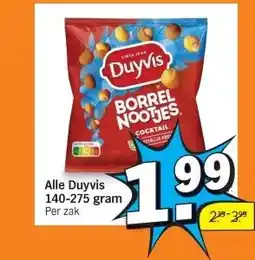 Albert Heijn Alle Duyvis 140-275 gram aanbieding