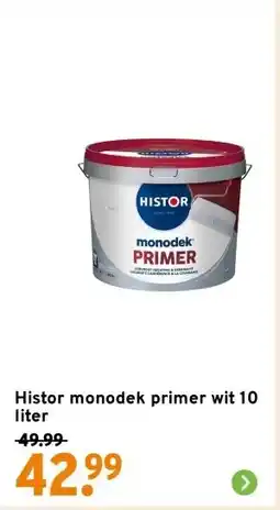 GAMMA Histor monodek primer wit 10 liter aanbieding