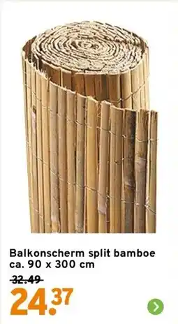 GAMMA Balkonscherm split bamboe ca. 90 x 300 cm aanbieding
