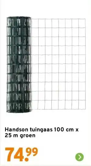 GAMMA Handson tuingaas 100 cm x 25 m groen aanbieding