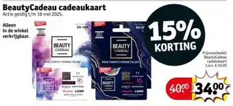 Kruidvat BeautyCadeau cadeaukaart aanbieding