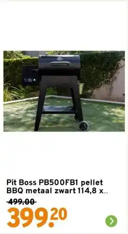 GAMMA Pit Boss PB500FB1 pellet BBQ metaal zwart 114,8 x 616,5 x 102 cm aanbieding